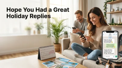 Hope You Had a Great Holiday Replies