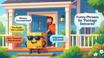 Funny Phrases for “Package Delivered”