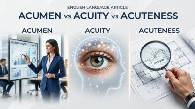 Acumen vs Acuity vs Acuteness