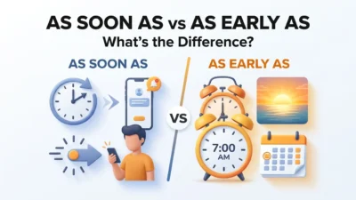 As Soon As or As Early As