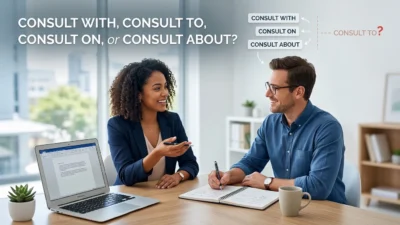 Consult With, Consult To, Consult On, or Consult About