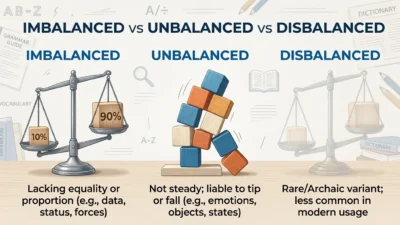 Imbalanced vs Unbalanced vs Disbalanced