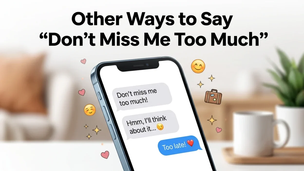 Other Ways to Say “Don’t Miss Me Too Much”