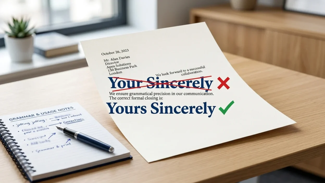 Your Sincerely or Yours Sincerely