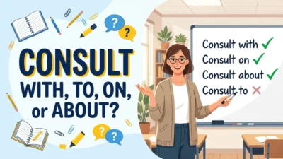 Consult With, To, On, or About