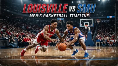 Louisville Cardinals Men's Basketball vs SMU Mustangs Men's Basketball Timeline