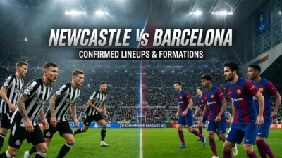 Newcastle United F.C. vs FC Barcelona Lineups